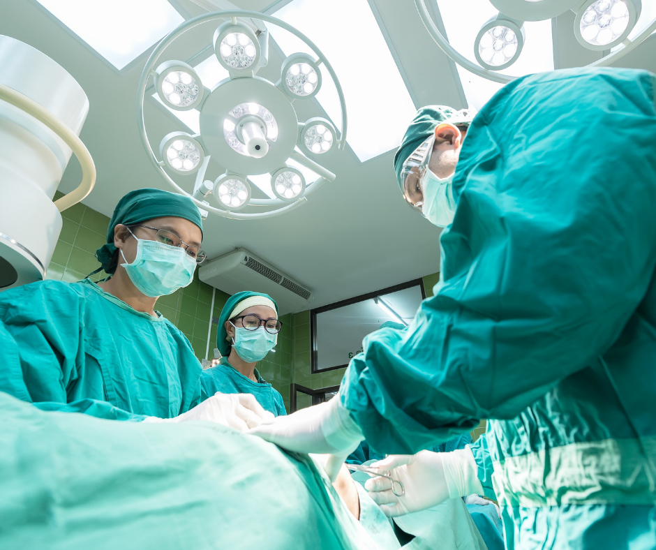 shoe covers in the operating room